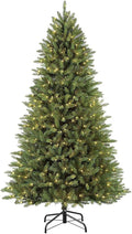 Puleo International 7.5 Foot Pre-Lit Elegant Series Fraser Fir Artificial Christmas Tree with 600 UL Listed Clear Lights, Green
