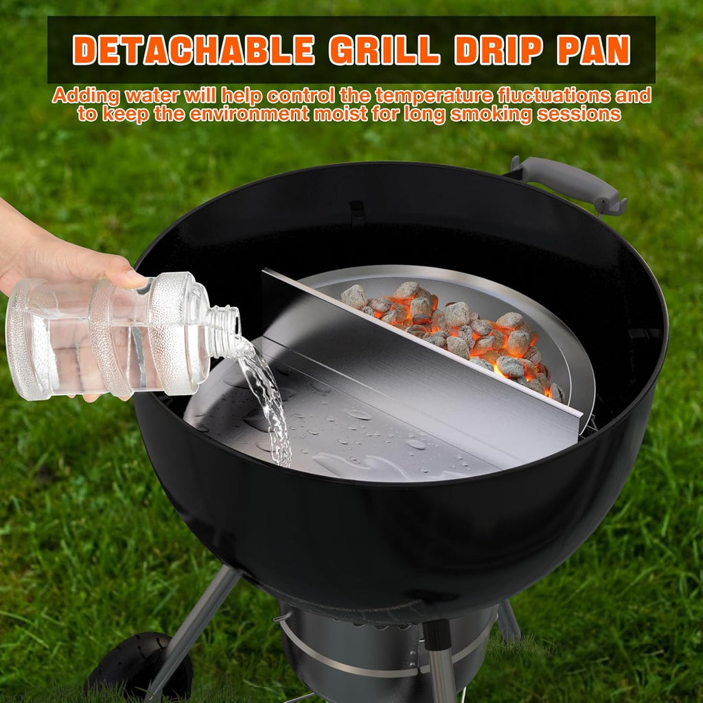Stainless Steel Detachable Grill Drip Pan for 22" Kettle Grills L653414