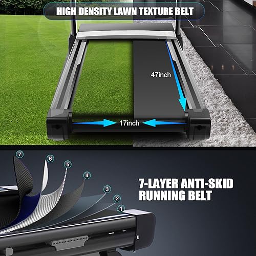 Folding Treadmill with 15% Auto Incline and Bluetooth Speaker I3021