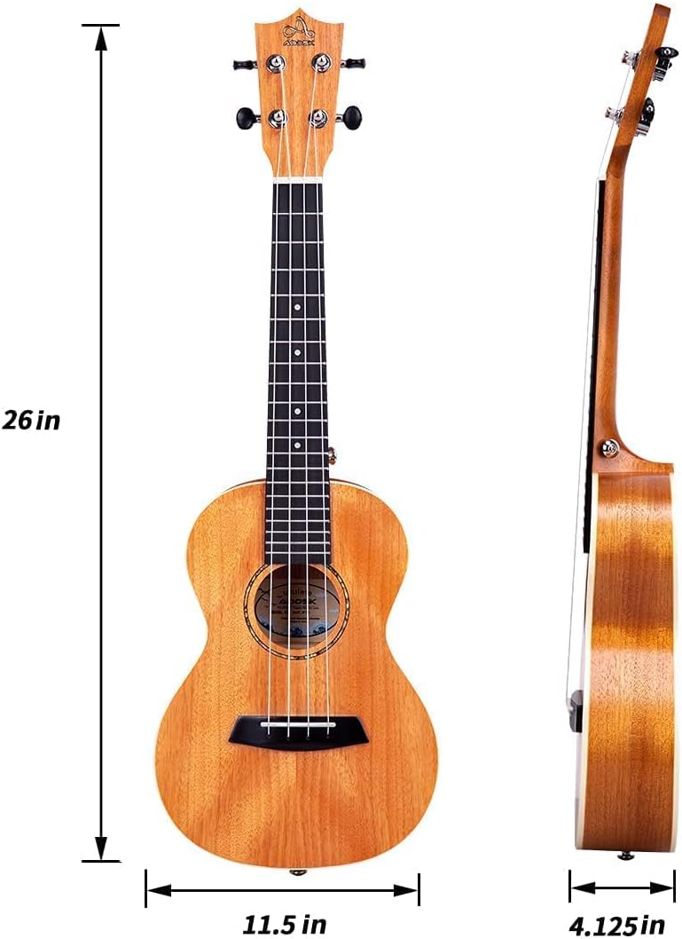 23 Inch Mahogany Concert Ukulele Starter Kit with Stand H893