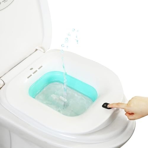 Electric Sitz Bath for Toilet, Postpartum Care Basin, Sitz Bath Tub for Soothes and Cleanse Vagina & Anal, Hemorrhoids and Perineum Treatment, Suitable for Maternity, Pregnant Women, Elderly (Bubble)