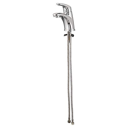 Single-Handle Bathroom Faucet with Metal Pop-Up Drain, Polished Chrome Y800813