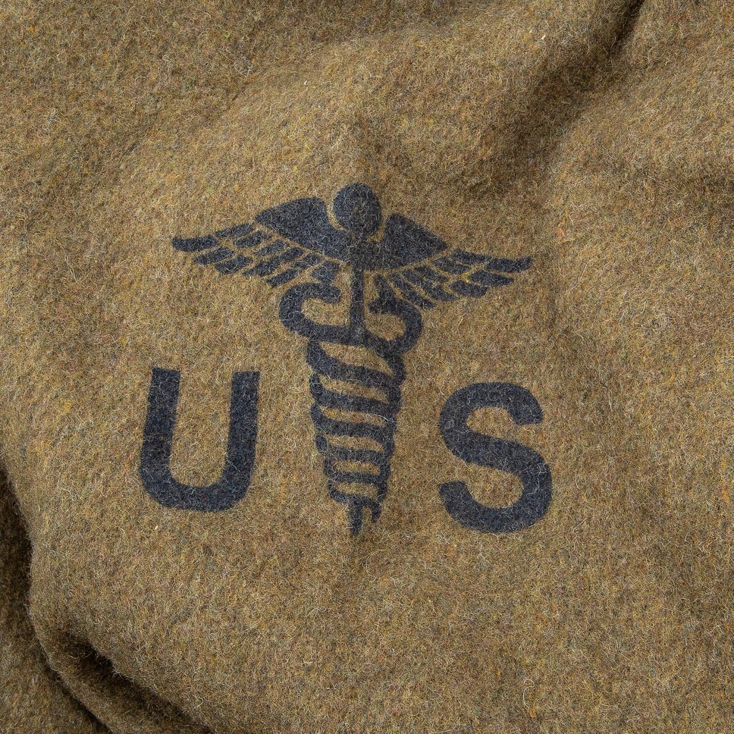 US Army Medic Wool Blanket 80% Wool for Camping Survival H599592