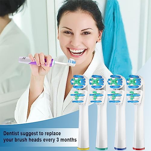 Dual-Clean Replacement Brush Heads for Electric Toothbrush, 8 Pcs R493557