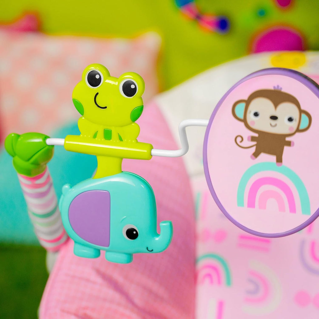 Portable Baby Bouncer with Vibrating Infant Seat and Toy Bar Y985