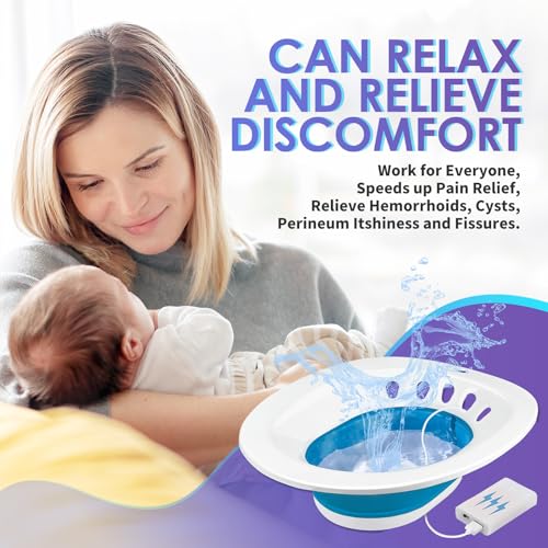 Collapsible Electric Sitz Bath for Toilet Seat, Postpartum Perineum Relief Q430848