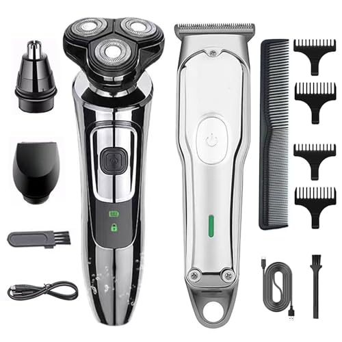 Electric Razor for Men, Electric Shavers for Men Electric Shavers Wet & Dry Use Rechargeable Shavers for Men IPX7 Waterproof with Nose Trimmer Sideburns Trimmer.