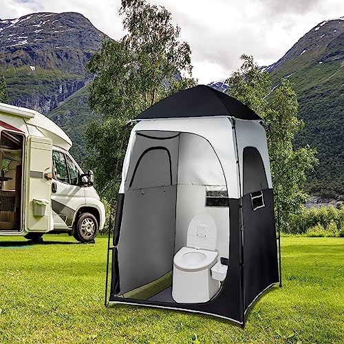 6.8FT Pop Up Shower Tent with Mesh Floor and Carrying Bag N244941