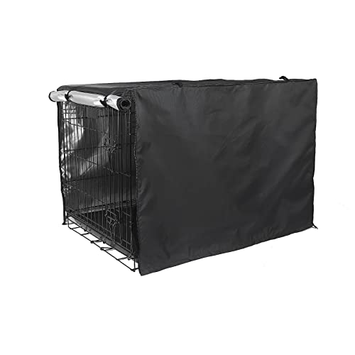 Dog Crate Cover 36 Inch Double Door Waterproof with Air Vent Window L890