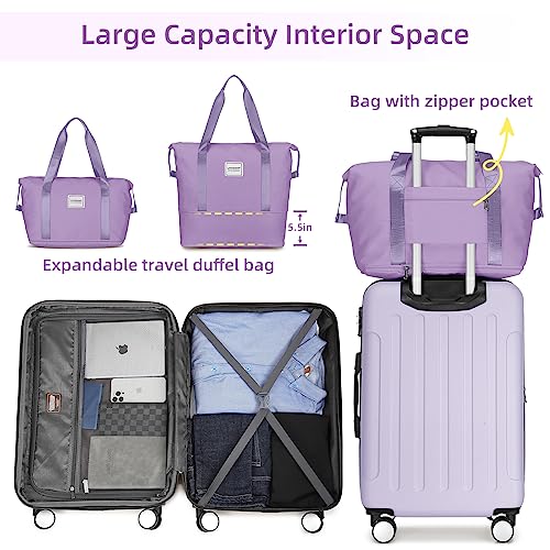 Luggage Sets 6 Piece, Expandable Suitcases with Wheels, Hardside TSA Lock J537