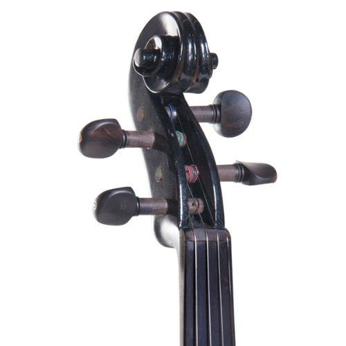 Silent Electric Violin with Ebony Fittings, Full Body Mahogany V871