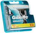 Gillette MACH3 Razor Blades for Men - 12 Replacement Blades with Blades Stronger Than Steel (Packaging May Vary)