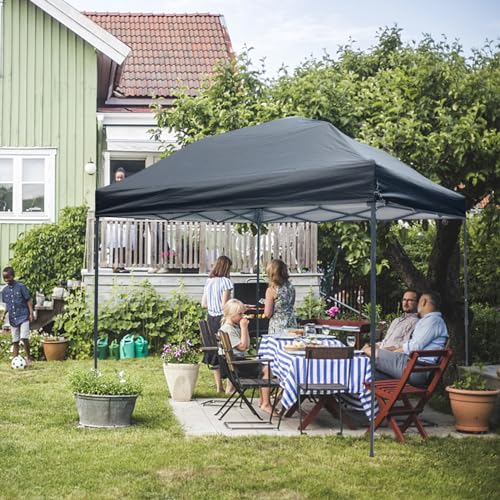 10x10 Canopy Replacement Top, Waterproof Pop Up Tent Roof Cover with Ropes, Silver Coated for Outdoor Patio Camping A107349