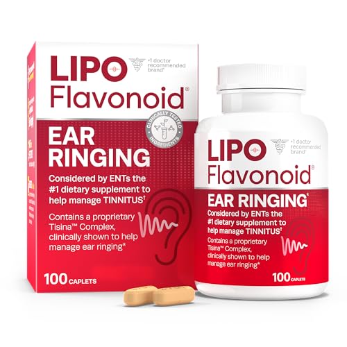 Tinnitus Relief Ear Health Vitamins with Bioflavonoids & Vitamin C, 100 Caplets R473095
