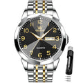 OLEVS Watch for Men Minimalism Business Dress Analog Quartz Stainless Steel Waterproof Luminous Classic Date Easy Read Luxury Casual Men Wrist Watch