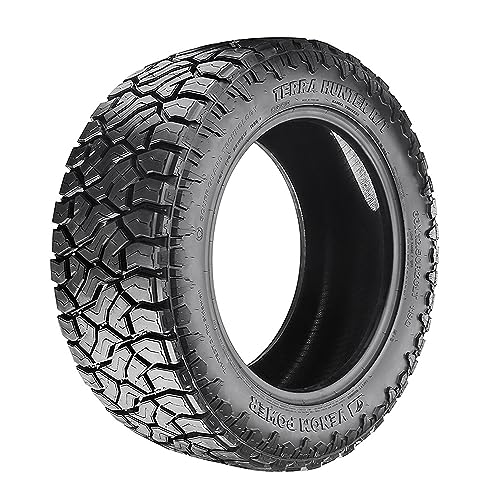 Venom Power Terra Hunter R/T+ R/T All-Terrain Mud Off-Road Light Truck Radial Tire-35X12.50R20LT 35X12.50X20 35X12.50-20 125Q Load Range F LRF 12-Ply BSW Black Side Wall