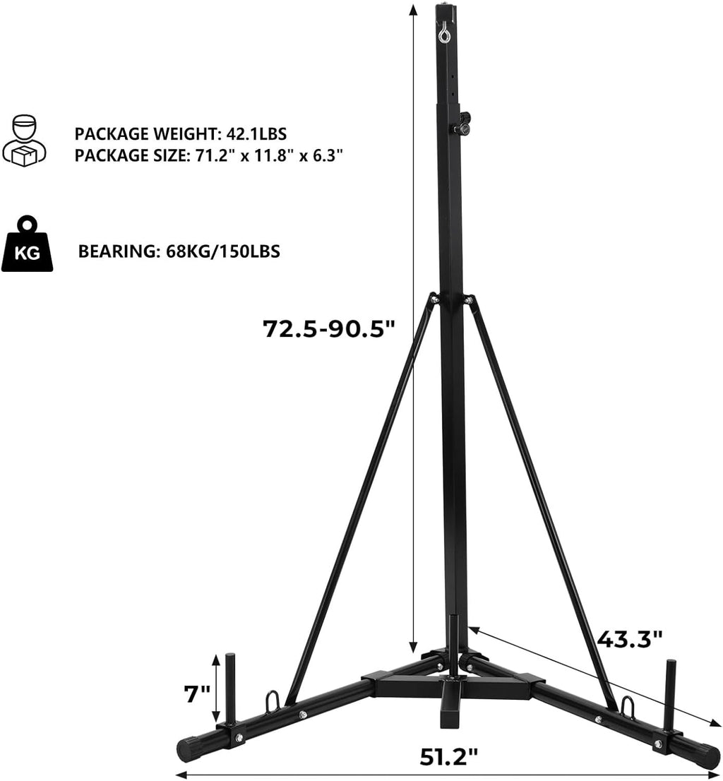 Heavy Duty Adjustable Punching Bag Stand for Home Gym S99667