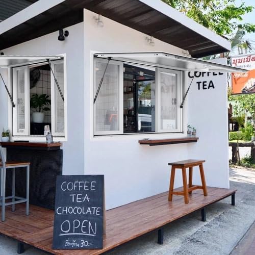 Aluminum Alloy Food Truck Service Window, 36 x 36 inch, 4 Sliding Screens R62011