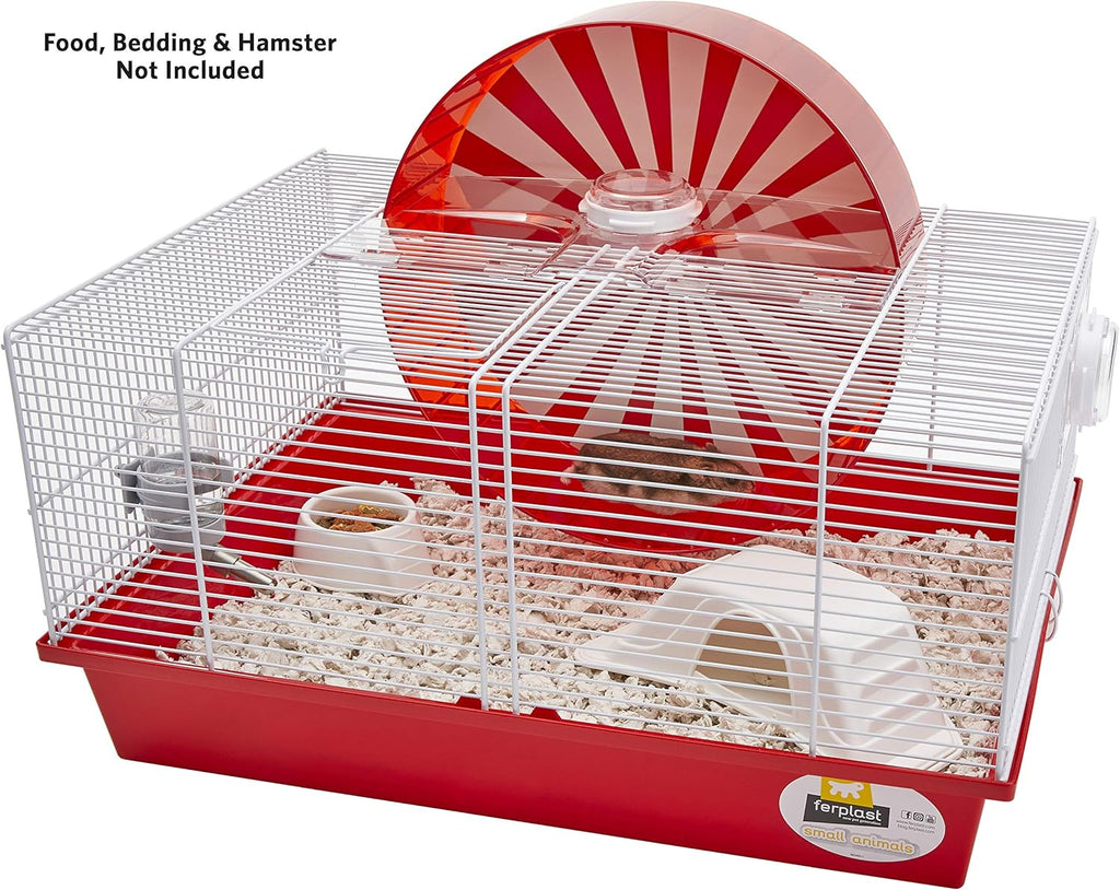 Modular Hamster Cage with XXL Exercise Wheel and Accessories W422986