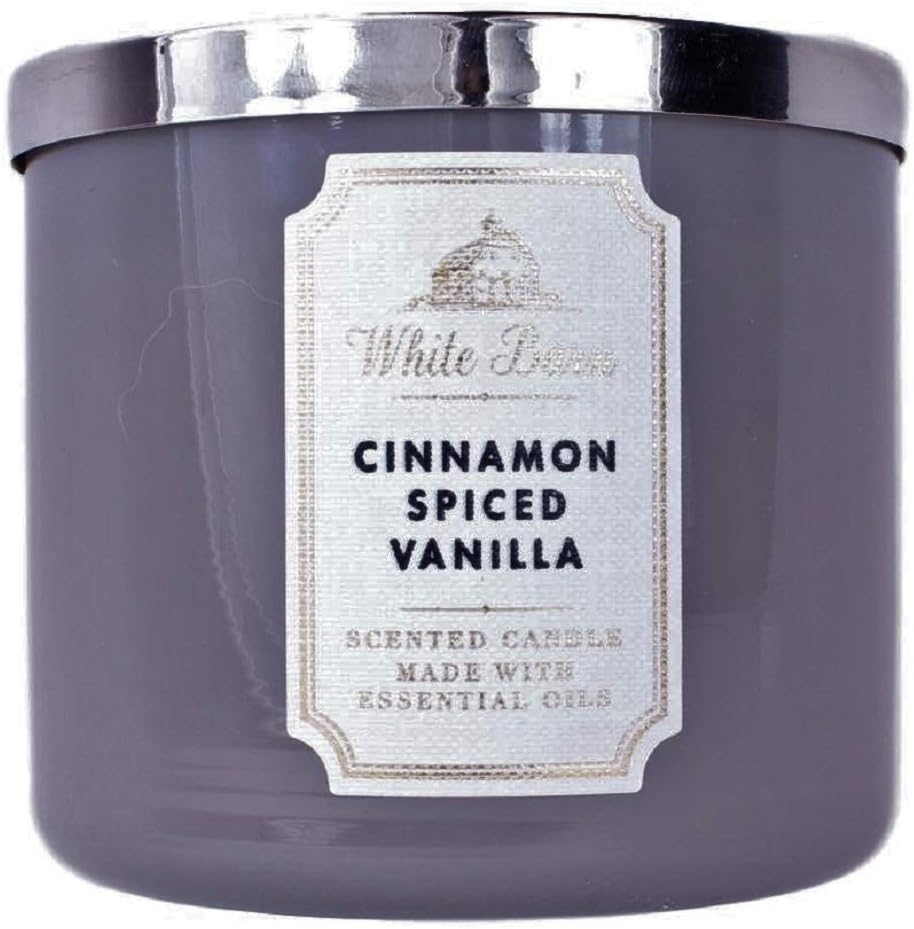 Cinnamon Spiced Vanilla 3-Wick Candle with Essential Oil X487843