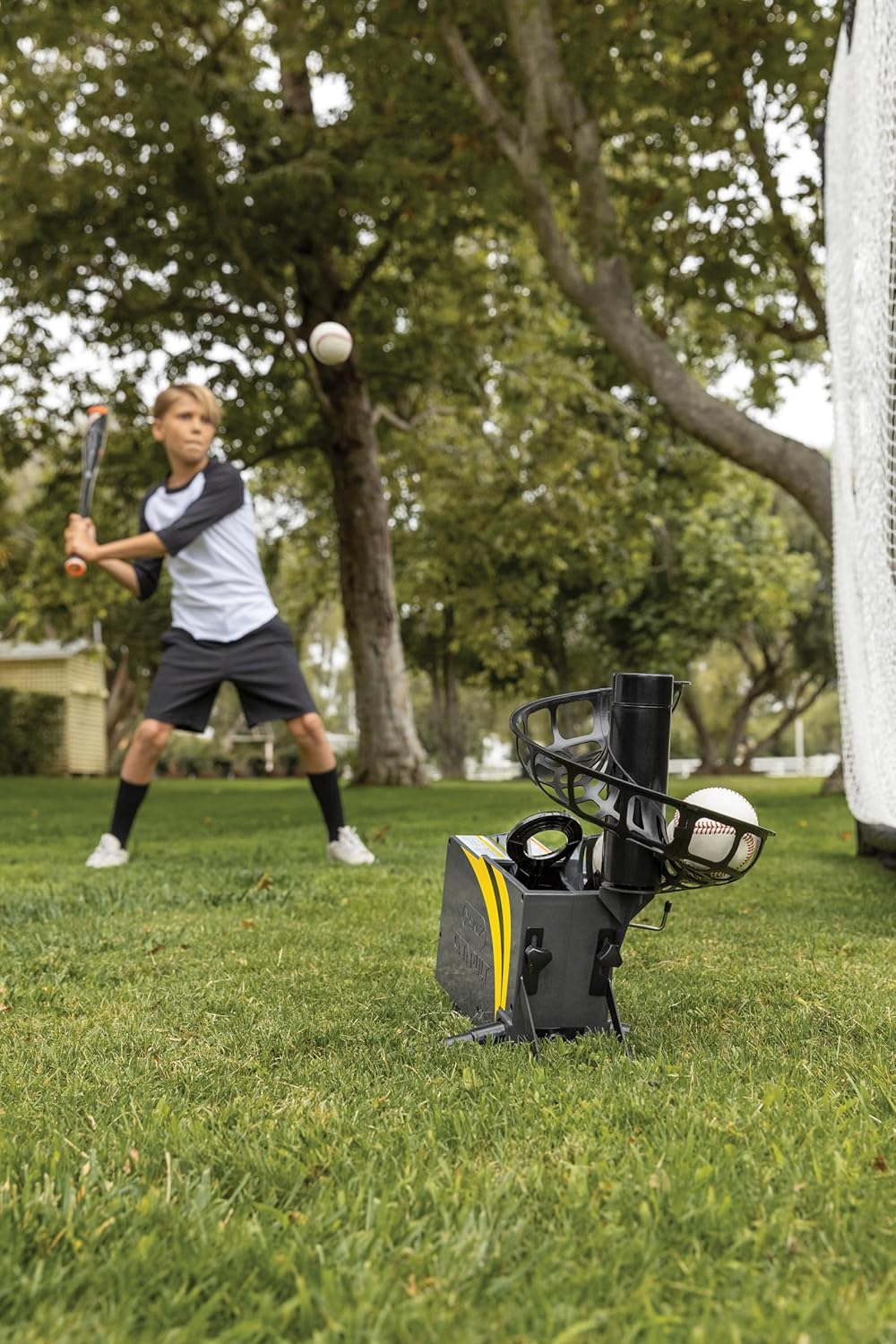 Soft Toss Pitching Machine with Vault Net Bundle I2502