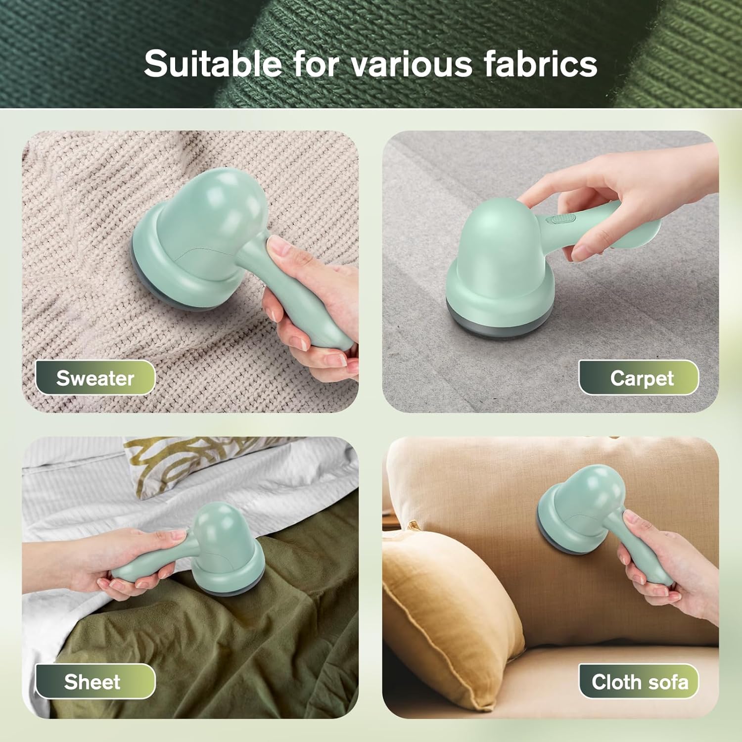 Fabric Shaver, USB Powered Lint Remover with Stainless Steel Blades F974563