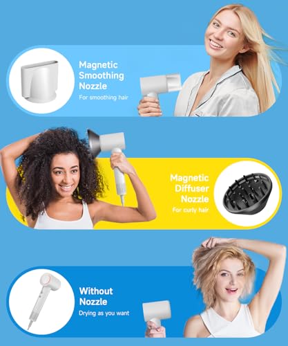 Professional Hair Dryer - High Speed Ionic Blow Dryer with Magnetic Diffuser & Nozzle M251