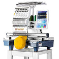 S-1501 Commercial Embroidery Machine with 15 Needles, 1200SPM Max Speed, 12" Touch Screen, Wifi available, 14"x20" Embroidery Area, capable of embroidering on Flat, Hat, T-shirt and more