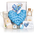 Sympathy Gift Baskets, Condolences Gifts for Bereavement Grief - Sorry for Your Loss of Loved One/Mom/Dad/Husband, Thinking of You Box, Grieving Care Package for Women Men Friends(Ivory Pillow)