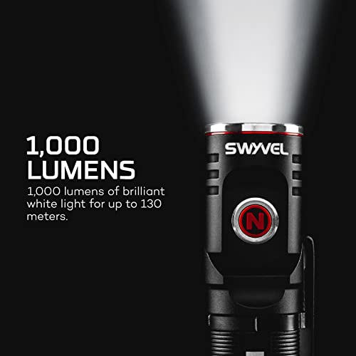 LED Flashlight with 90 Degree Swivel Head and Magnetic Base P341