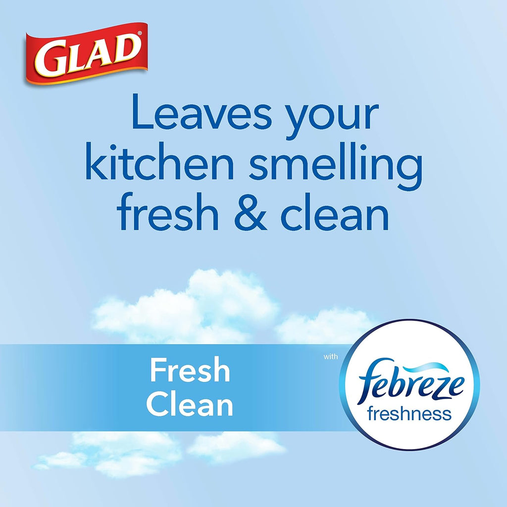 Tall Kitchen Drawstring Trash Bags, Fresh Clean, 13 Gal, 40 Ct D201