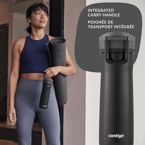 Stainless Steel Water Bottle with Carry Handle, 20 oz J6636