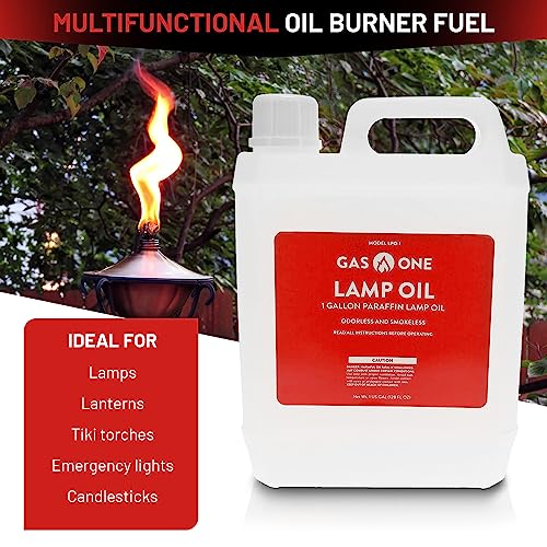 Liquid Paraffin Lamp Oil – 1 Gallon (128oz) Smokeless Odorless Indoor L56406