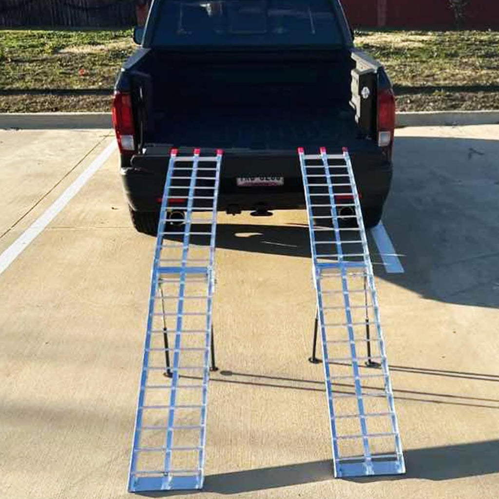 ATV Ramps 7.5ft, 3000 lbs Aluminum Folding Loading Ramps with Removable Support Legs G3896