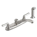 American Standard 4275.501.075 Colony Soft 2-Handle Low-Arc Kitchen Faucet with Side Spray, Stainless Steel
