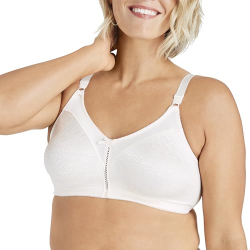 Bali Women's Double Support Wireless, Lace Bra with Stay-in-Place Straps, Full-Coverage