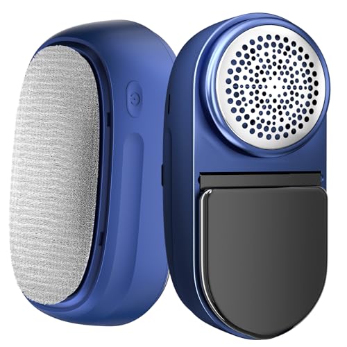Fabric Shaver, Lint Remover with Brush, 6-Leaf Blades, Portable Sweater Defuzzer Shaver Rechargeable, 2600mAh Battery Operated, Remove Fuzz Lint Balls Pills Bobble from Clothes Furniture Carpet Couch