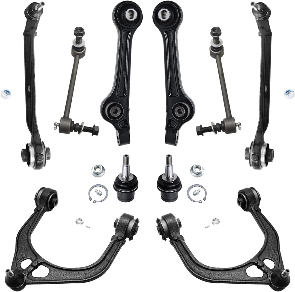 Detroit Axle - RWD Front End Control Arms Kit for 11-19 Chrysler 300 Dodge Challenger Charger, Control Arms Ball joints Sway Bars 2011 2012 2013 2014 2015 2016 2017 2018 2019 Replacement - 10pc Set