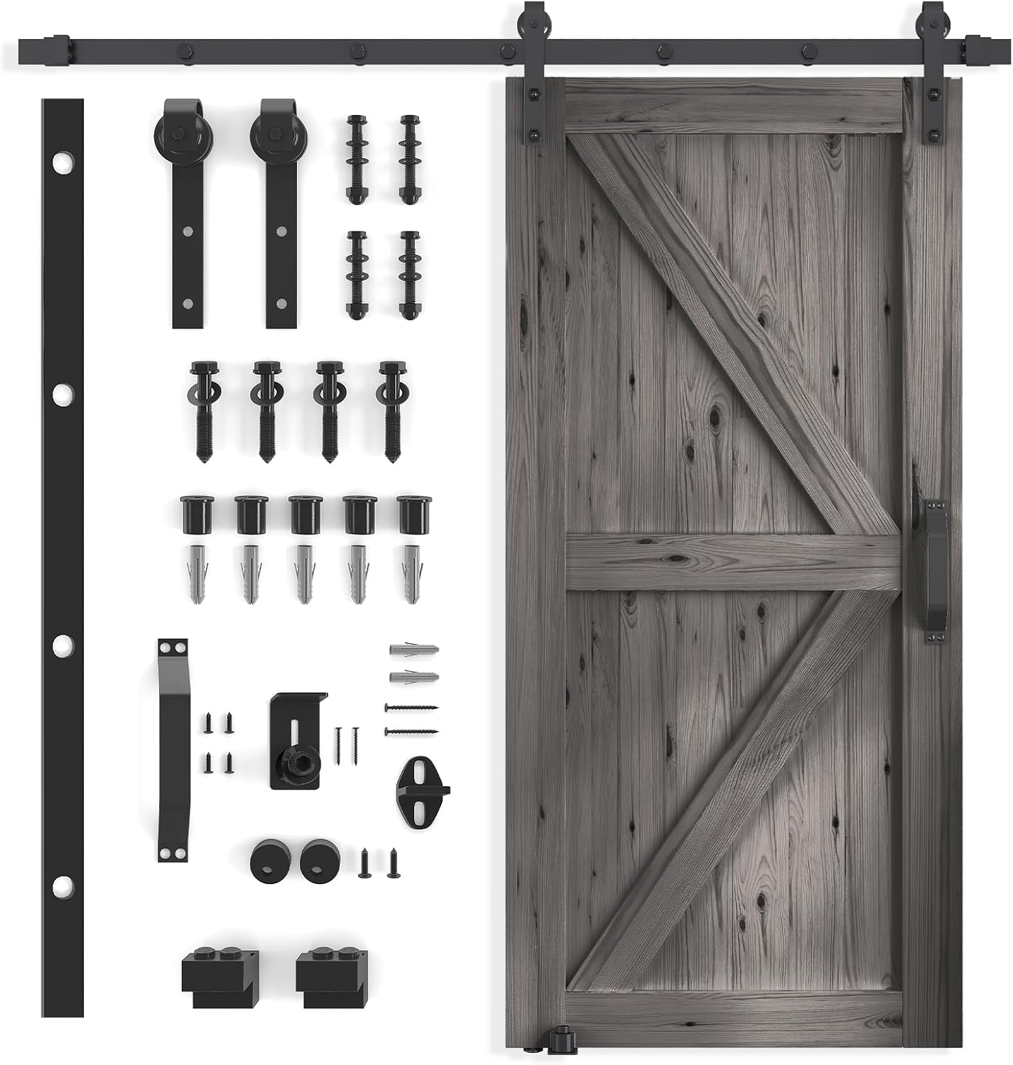 Sliding Barn Door with Hardware Kit for Interior Rooms and Closets Y2011