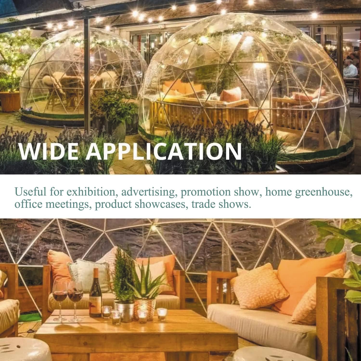 Clear Bubble Dome Tent for Outdoor Camping Patio R8782
