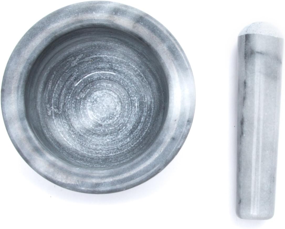 Marble Mortar and Pestle, White R852