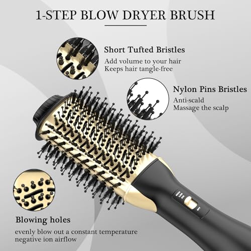 Hot Air Brush for Volumizing and Styling, Salon Blowout for All Hair Types O508876