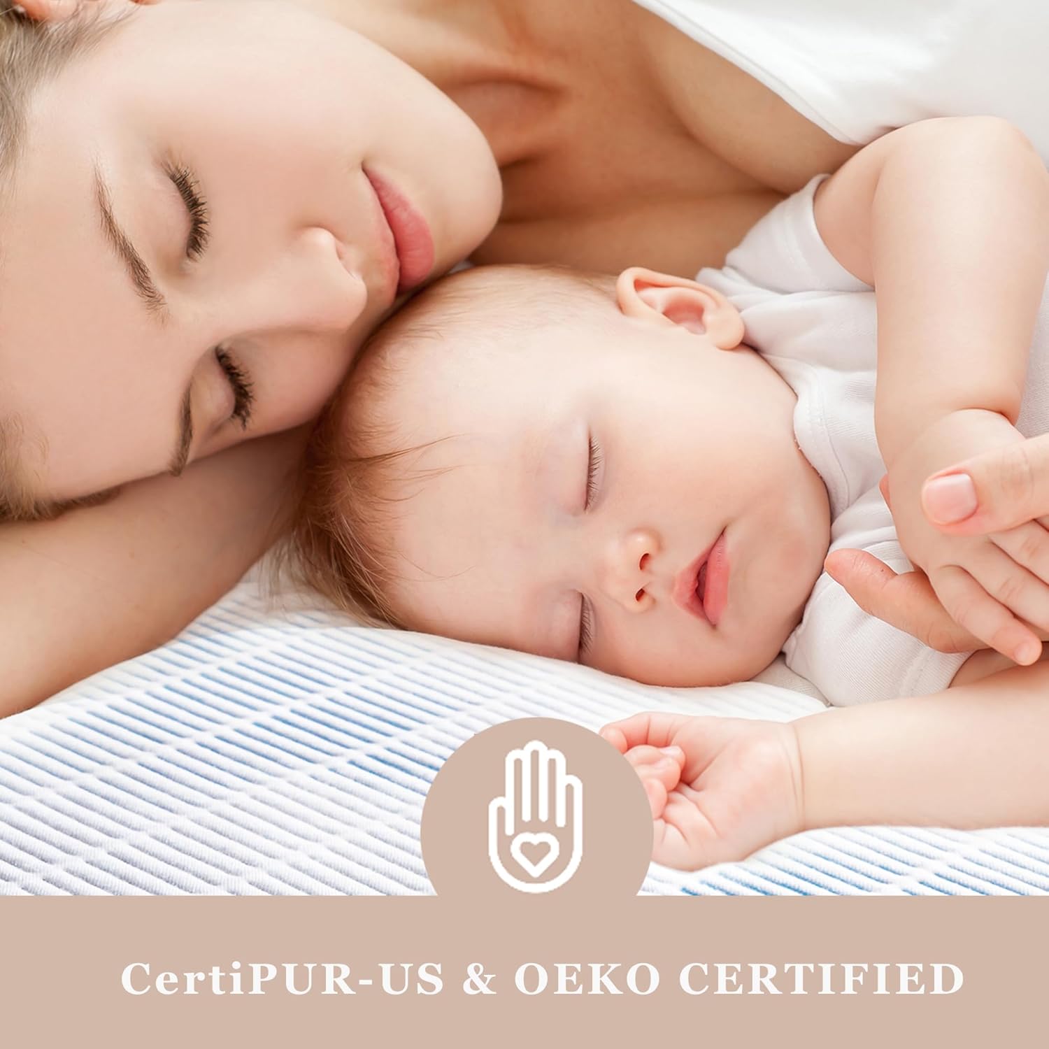 Firm Memory Foam Mattress Topper Twin Size, Cooling Gel Infused O235423