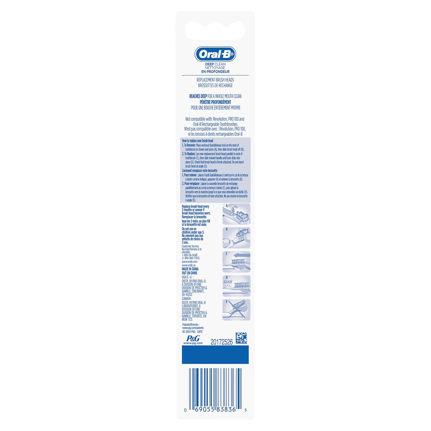 Soft Battery Powered Toothbrush Replacement Brush Heads, 2 Count I77737