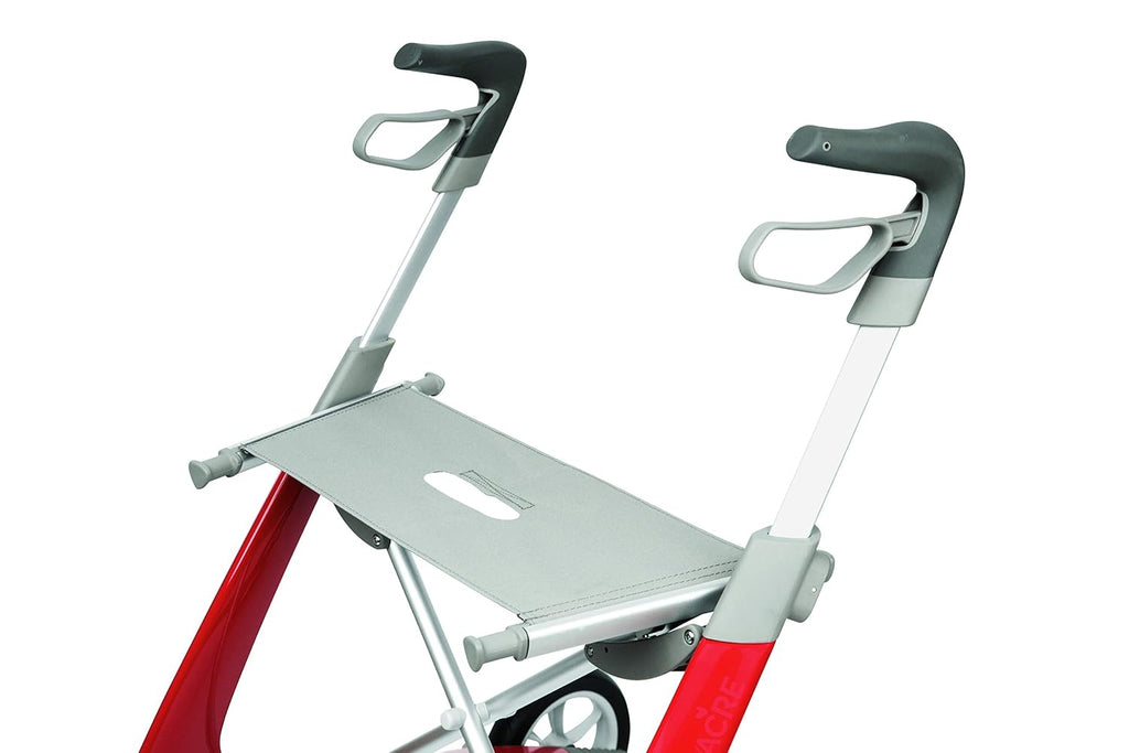 Carbon Ultralight Rollator Walker with Organizer Bag, Wide Track, Red L288775