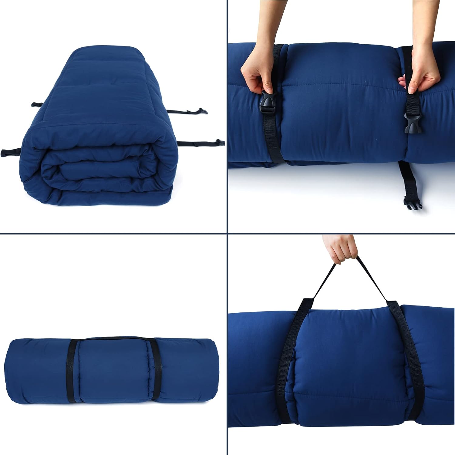 Quilted Cot Mattress Topper 2 Pack, Soft Sleeping Pad for Camping Cot, 75"x30" D74640