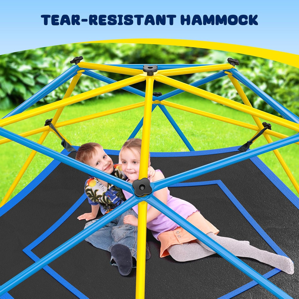 Climbing Dome with Canopy for Kids Backyard, Heavy Duty Monkey Bars, Anti-Rust Steel N87757