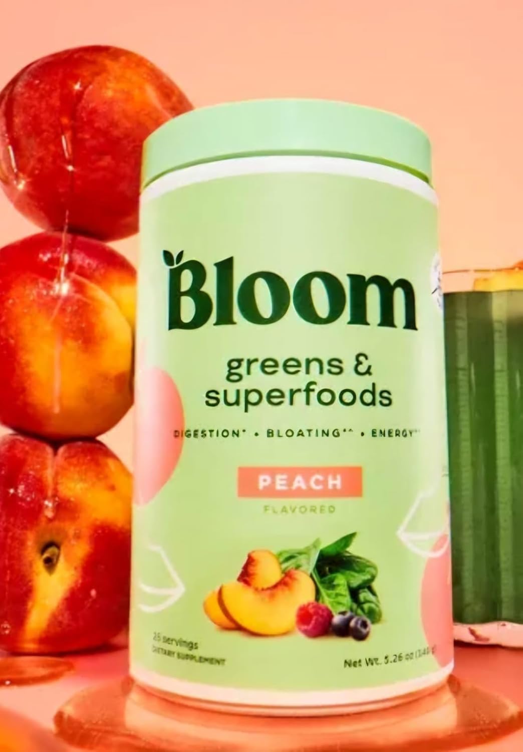 Greens and Superfoods Peach Powder, 25 Servings H960