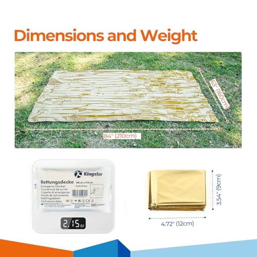 Emergency Thermal Blankets for Survival, Camping, and Hiking (4 Pack) X74897