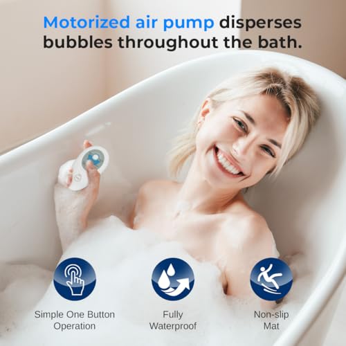 Portable Spa Bubble Bath Massager with Waterproof Non-Slip Mat and Remote Control Z239848